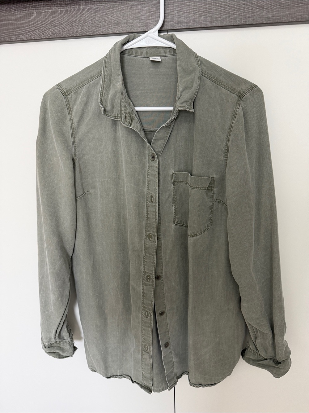 Old Navy Olive Green Button-Down Shirt